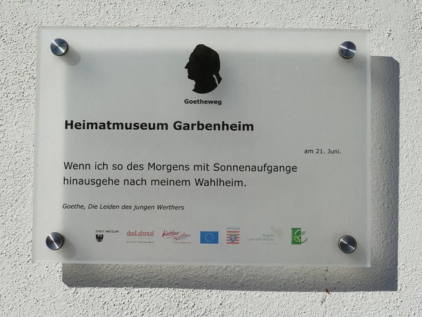 Informationsplakette Heimatmuseum Garbenheim