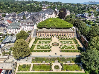 Schlossgarten Weilburg von oben