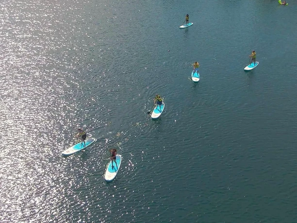 SUP fahren auf dem Niederweimarer See