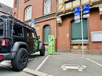 E-Auto Ladestation an der VHS Marburg