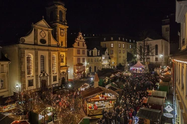 Weihnachtsmarkt von oben