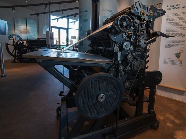 Historische Maschine im Druckereimuseum Weiss