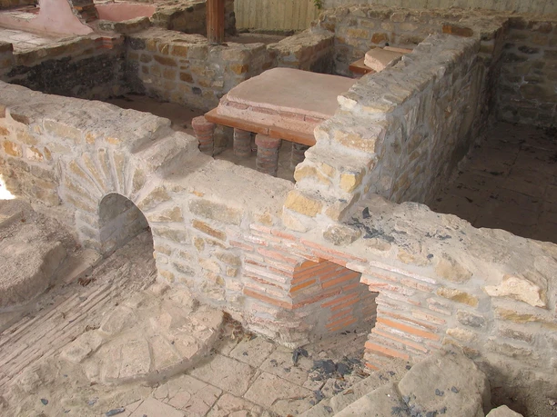 Fußbodenheizung im Bad der Röm. Villa Bollendorf