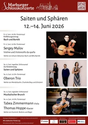 Plakat des Schlosskonzerte-Festivals Saiten und Sp
