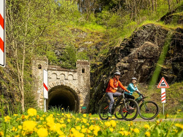 Ein Highlight auf dem Enz-Radweg - der Tunnel
