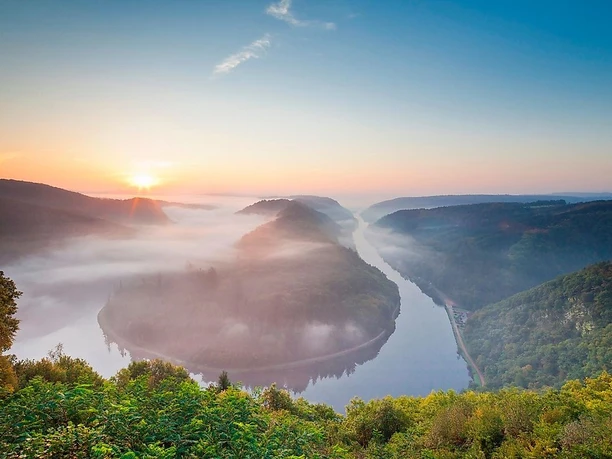 Die Saarschleife im Morgenlicht
