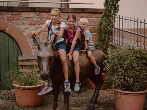 Reitspaß auf dem Esel