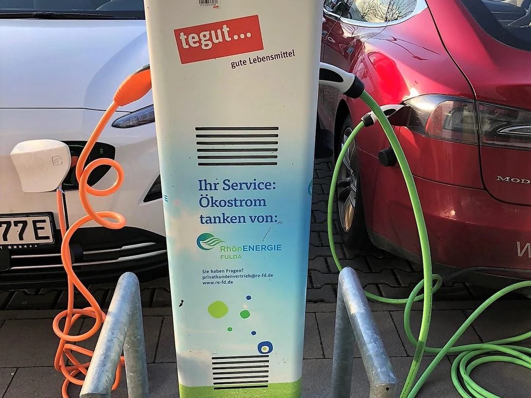 E-Auto Ladestation Tegut Marburg-Cappel