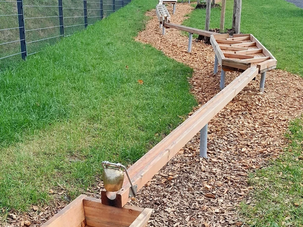 Holzkugelbahn Rehe Gesamtansicht