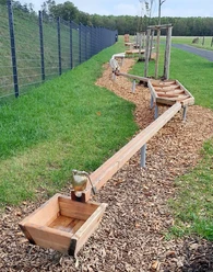 Holzkugelbahn Rehe Gesamtansicht