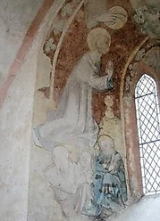 Detail, Wandmalerei "Christus am Ölberg"