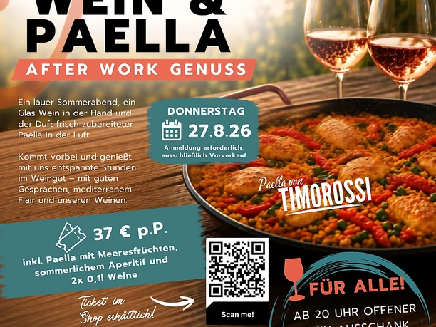 Wein & Paella Plakat
