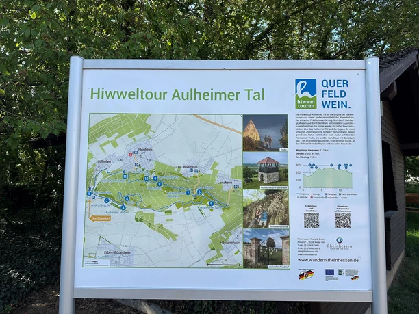 Schild Hiwweltour Aulheimer Tal