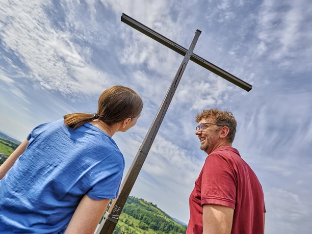 Gipfelkreuz am Schalkenmehrener Maar