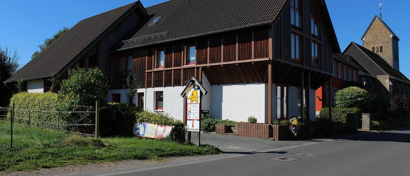 Der Infopunkt im BABALU in Vossenack
