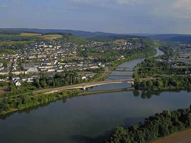 Zusammenfluss Saar und Mosel Konz