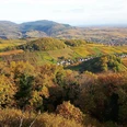 Aussicht von Neukastel über Ranschbach im Herbst