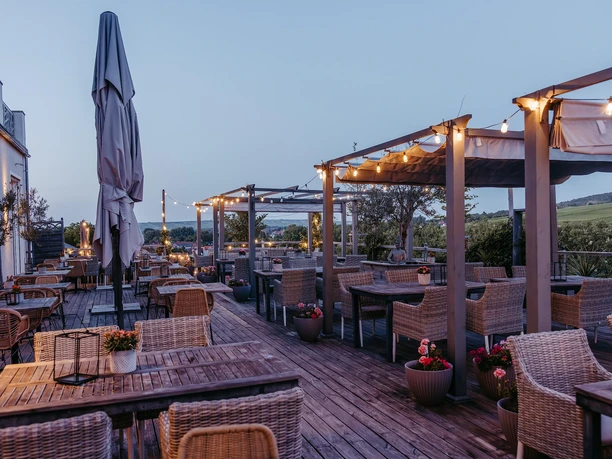 Terrasse Abenddämmerung