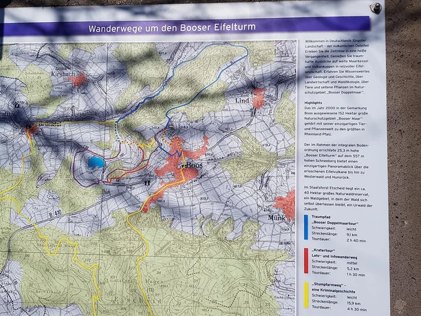 Boos Karte Wanderweg am Jugendheim