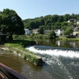 Blick auf Schleuseninsel und Lahn