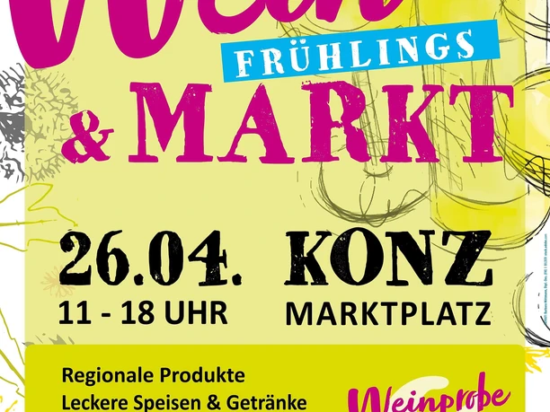 Plakat Wein- und Frühlingsmarkt 2026