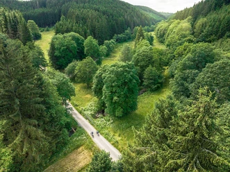 Radfahrer im Prethtal