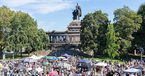 Flohmarkt Koblenz mit Deutschem Eck