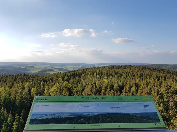 Eifelblick Weinsheim Hinweistafel