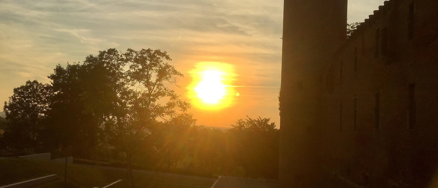 Sonnenuntergang an der Landesburg Zülpich