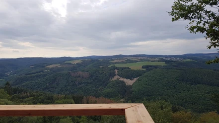 Blick von der Aussichtsplattform am Hochsimmer