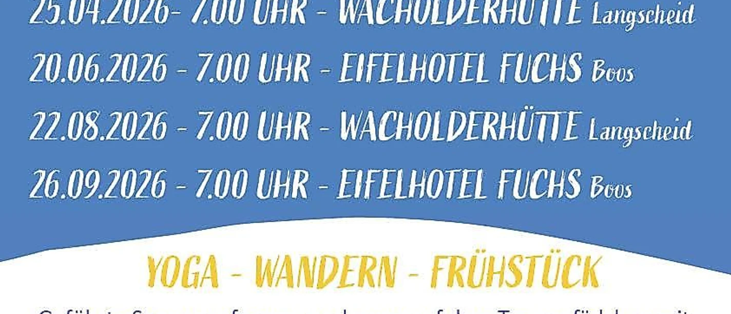 Yoga Wanderung 2026