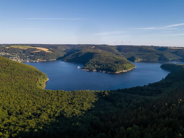 Blick auf den Rursee im Nationalpark Eifel