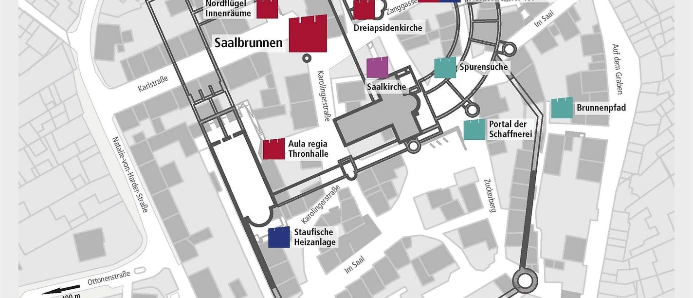 Karte zum Historischen Rundweg Kaiserpfalz