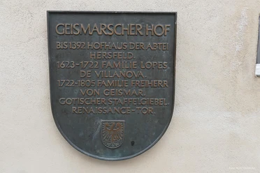 Tafel am Geismar´scher Hof