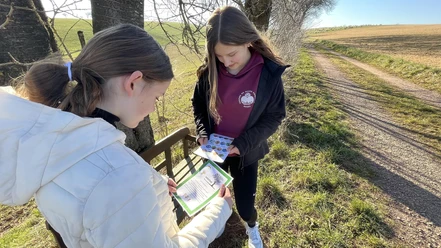 Kinder beim Wander-Bingo