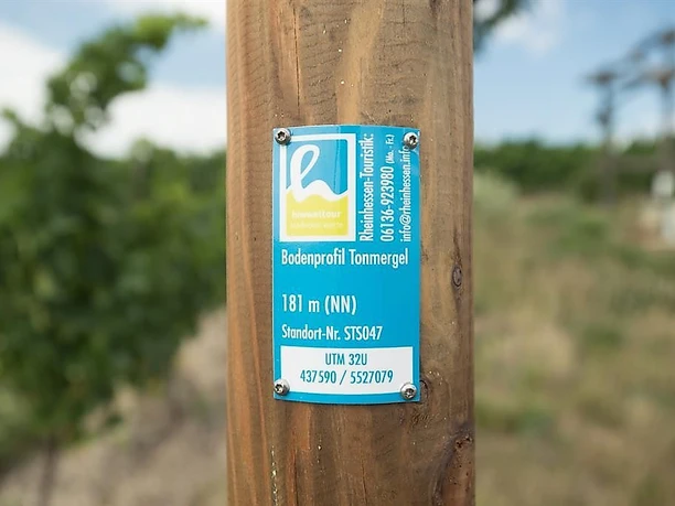 Schild "Bodenprofil Tonmergel"