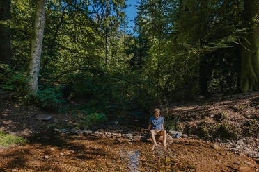 Erfrischungspause auf dem Zwei-Täler-Weg