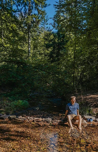Erfrischungspause auf dem Zwei-Täler-Weg