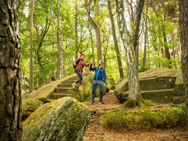 Wanderer bei klettern "Kanapee"