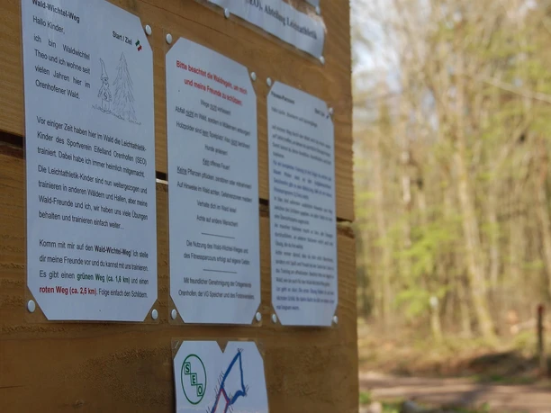 Start-Ziel-Schild Wald-Wichtel-Weg