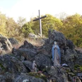 Marienstatue an der Felsgruppe Hohe Ley