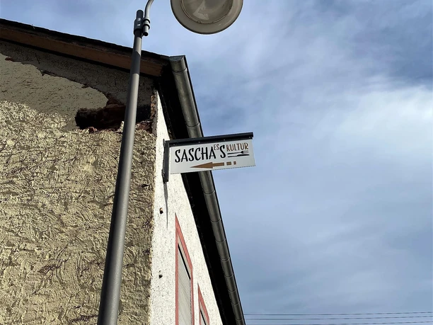 Schild Saschas Esskultur