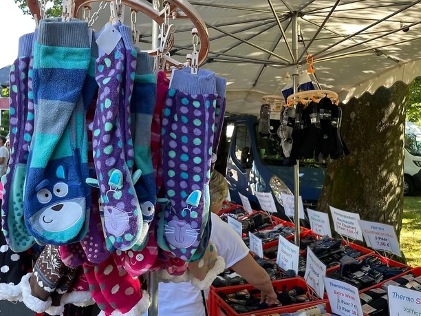 Marktstand mit Socken