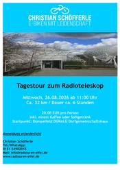 Plakat Geführte E-Bike Einsteigertour 26.08.2026