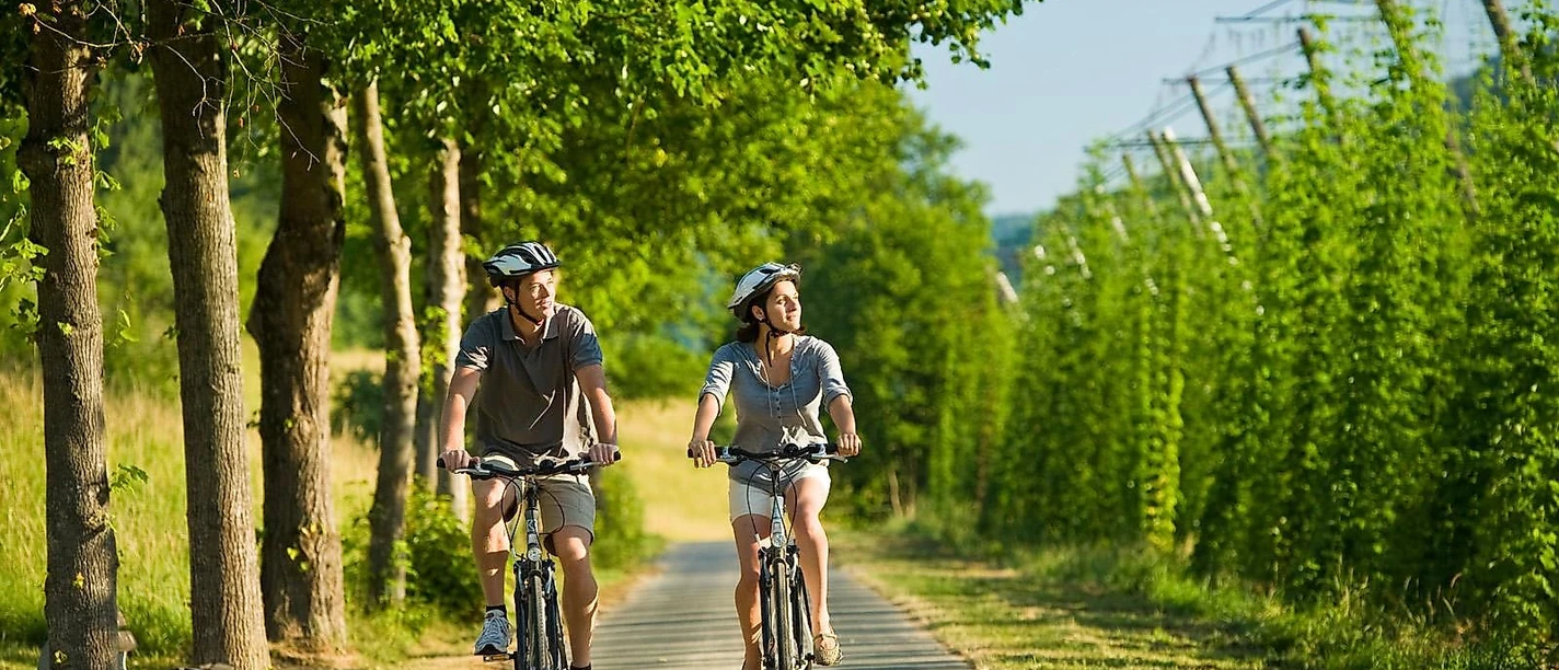 Radfahrer auf dem Prüm-Radweg