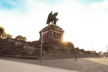 Deutsches Eck im Sonnenuntergang