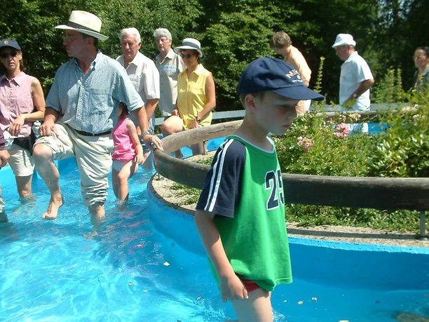 Wassertreten im Kurpark