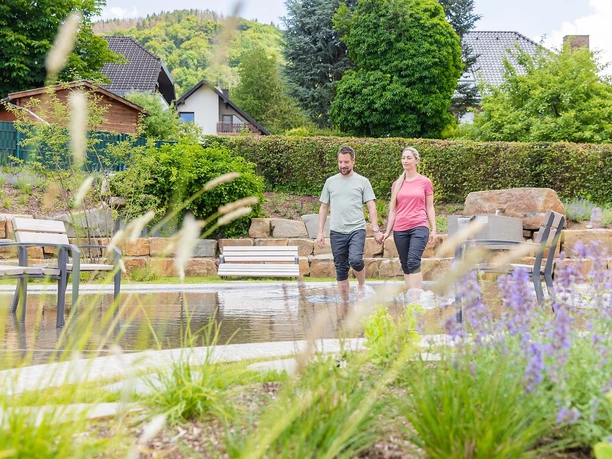 Erfrischung im Wassergarten