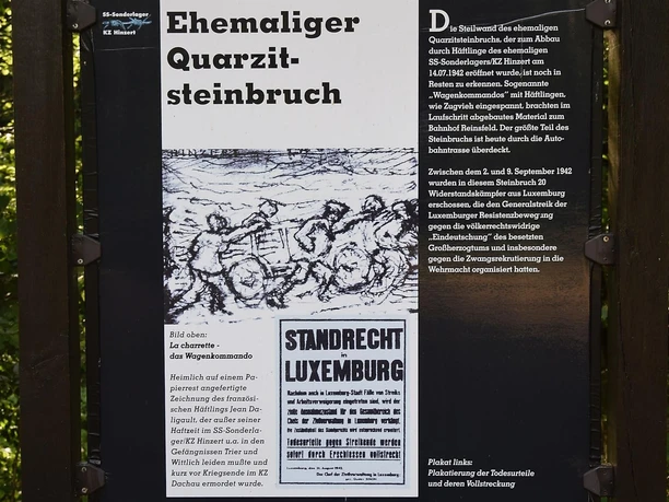 Hinweistafel Quarzi-Steinbruch