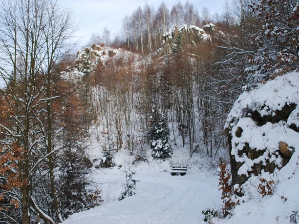 Obere Klippenweg im Winter